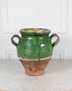 French 19th Century Green Glaze Confit Pot - 4758231