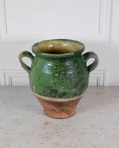 French 19th Century Green Glaze Confit Pot - 4758246