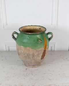 French 19th Century Green Glaze Confit Pot - 4758236