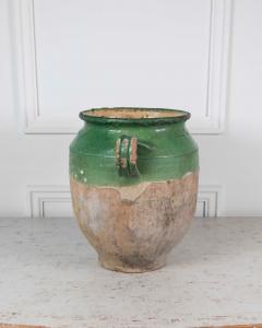 French 19th Century Green Glaze Confit Pot - 4758300