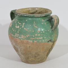 French 19th Century Green Glazed Ceramic Confit Jar - 4115925