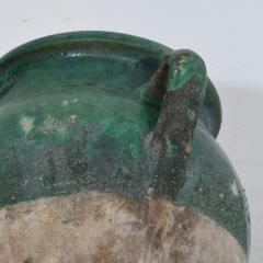 French 19th Century Green Glazed Ceramic Confit Jar Pot - 4116293