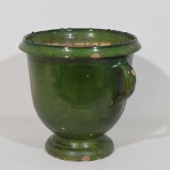 French 19th Century Green Glazed Earthenware Castelnaudary Planter - 4116273