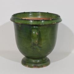 French 19th Century Green Glazed Earthenware Castelnaudary Planter - 4116280