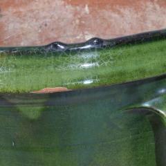 French 19th Century Green Glazed Earthenware Castelnaudary Planter - 4116341