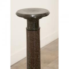 French 19th Century Green Marble Carved Pedestal - 3292932