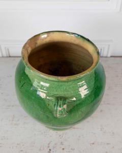 French 19th Century Green and Yellow Splash Glaze Confit Pot - 4758237
