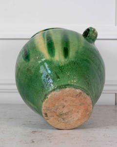 French 19th Century Green and Yellow Splash Glaze Confit Pot - 4758238