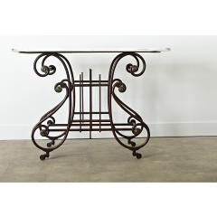 French 19th Century Iron Marble Butchers Table - 4147372