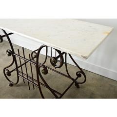 French 19th Century Iron Marble Butchers Table - 4147459
