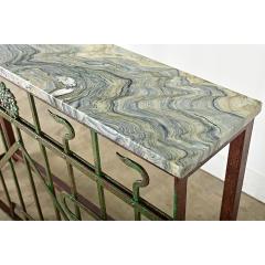 French 19th Century Iron Railing Console - 4371845