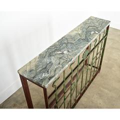 French 19th Century Iron Railing Console - 4371846