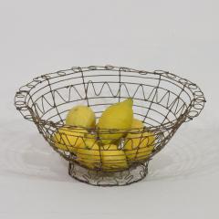 French 19th Century Iron Wirework Basket - 4108643