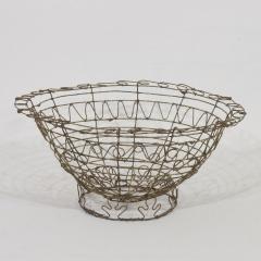 French 19th Century Iron Wirework Basket - 4108647
