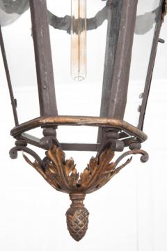 French 19th Century Iron and Gilt Brass Single Light Lantern - 1354996