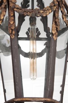 French 19th Century Iron and Gilt Brass Single Light Lantern - 1355008