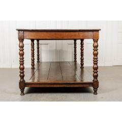 French 19th Century Large Oak Drapery Table - 1794788