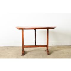French 19th Century Leather Top Wine Tasting Table - 4482204