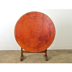 French 19th Century Leather Top Wine Tasting Table - 4482206