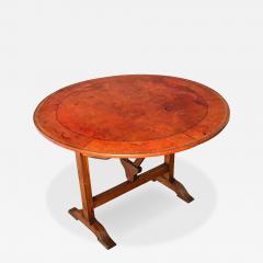 French 19th Century Leather Top Wine Tasting Table - 4490831