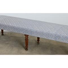 French 19th Century Long Bench in Fortuny Fabric - 4663610