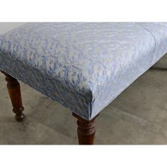 French 19th Century Long Bench in Fortuny Fabric - 4663611
