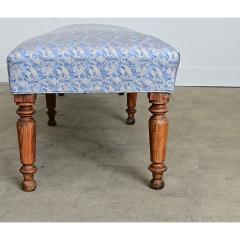 French 19th Century Long Bench in Fortuny Fabric - 4663631