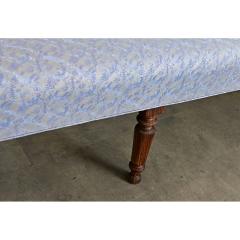 French 19th Century Long Bench in Fortuny Fabric - 4663635