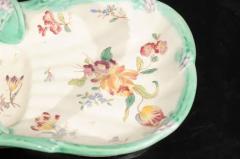 French 19th Century Longchamp Majolica Asparagus Server with Floral Decor - 3424211