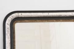 French 19th Century Louis Philippe Argent and Ebonized Mirror - 1114202