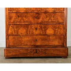 French 19th Century Louis Philippe Burl Walnut Tall Chest - 4415674