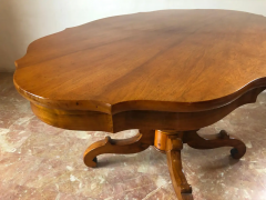 French 19th Century Louis Philippe Carved Walnut Tilt Top Gueridon Table - 2599777