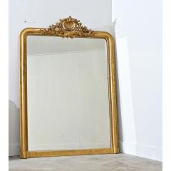 French 19th Century Louis Philippe Gilt Mantel Mirror - 4542114
