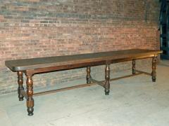 French 19th Century Louis Philippe Walnut Long Dining Center Console Table - 2619212