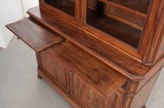 French 19th Century Louis Philippe Walnut Oak Buffet Deux Corps - 1097956