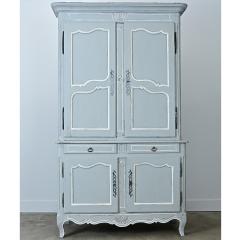 French 19th Century Louis XV Painted Buffet a Deux Corps - 4798046