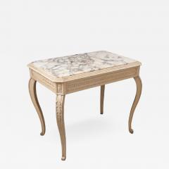 French 19th Century Louis XV Painted Marble Top Table - 556893