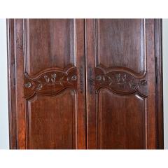 French 19th Century Louis XV Style Carved Oak Armoire - 4811952