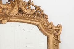 French 19th Century Louis XV Style Gold Gilt and Beveled Glass Mantel Mirror - 1002110