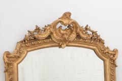 French 19th Century Louis XV Style Gold Gilt and Beveled Glass Mantel Mirror - 1002122