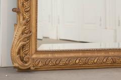 French 19th Century Louis XV Style Gold Gilt and Beveled Glass Mantel Mirror - 1002125