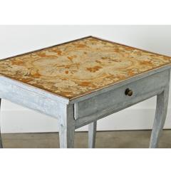 French 19th Century Louis XV Style Needlepoint Tea Table - 4157511