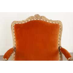 French 19th Century Louis XV Style Painted Fauteuil - 3330334