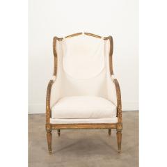 French 19th Century Louis XVI Bergere A Oreilles - 3314093