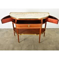 French 19th Century Louis XVI Mahogany Demilune Console - 4244124
