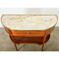 French 19th Century Louis XVI Mahogany Demilune Console - 4244132