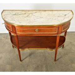 French 19th Century Louis XVI Mahogany Demilune Console - 4244135