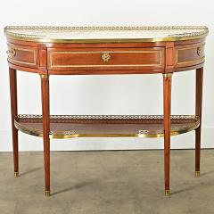 French 19th Century Louis XVI Mahogany Demilune Console - 4244145
