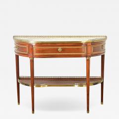 French 19th Century Louis XVI Mahogany Demilune Console - 4248752