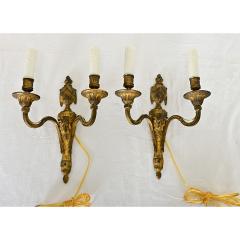 French 19th Century Louis XVI Style Bronze Sconces - 3946989